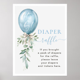 Blue Balloon Greenerenery Baby Duwer Diaper Raffle Poster