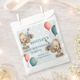 Blue Balloon Hedgehogs Celebration Geschenktütchen