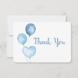 Blue Balloons Boy Danke Karte