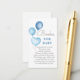Blue Balloons Bücher für Baby Boy Card Begleitkarte
