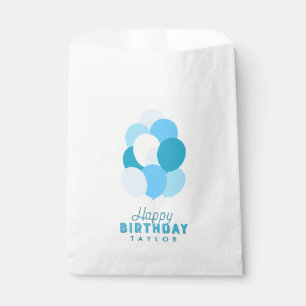 Blue Balloons Happy Birthday Geschenktütchen