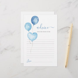Blue Balloons Junge Ratschläge für Mama auf Karte