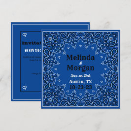 Blue Bandana Flat Enregistrer La Carte Date