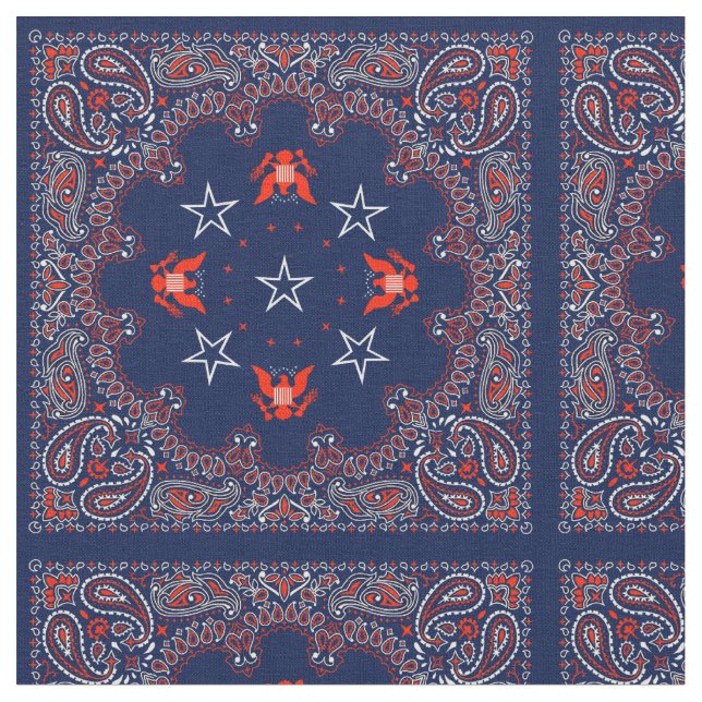 Blue Bandana Stoff (Nahaufnahme)