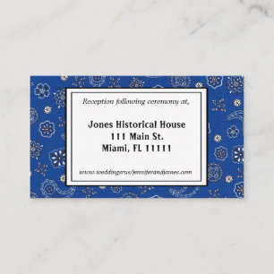 Blue Bandana Wedding Cards Begleitkarte