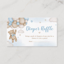 Blue Bar Balloons Baby Dusche Windel Raffel
