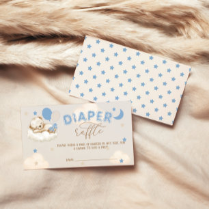 Blue Bar Balloons Boy Baby Dusche Windelwanne Wind Begleitkarte