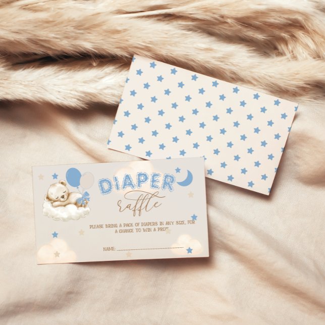 Blue Bar Balloons Boy Baby Dusche Windelwanne Wind Begleitkarte (Von Creator hochgeladen)