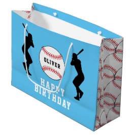 Blue Baseball Ball Player Kinder Name Geburtstag Große Geschenktüte