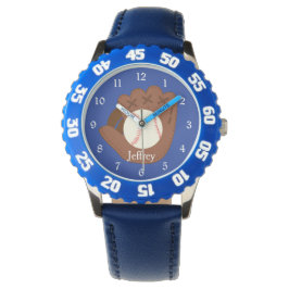 Blue Baseball Mitt Kids Armbanduhr