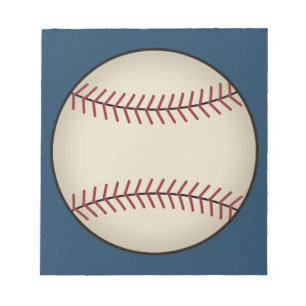 Blue Baseball Sports Notepad Geschenk Notizblock