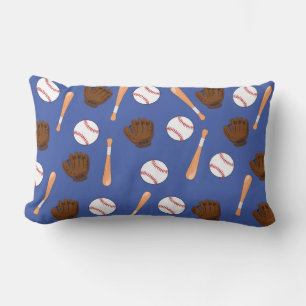 Blue Baseball Sportthema Lumbar Pillow Lendenkissen
