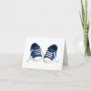 Blue Basket Baby shower Merci Cartes