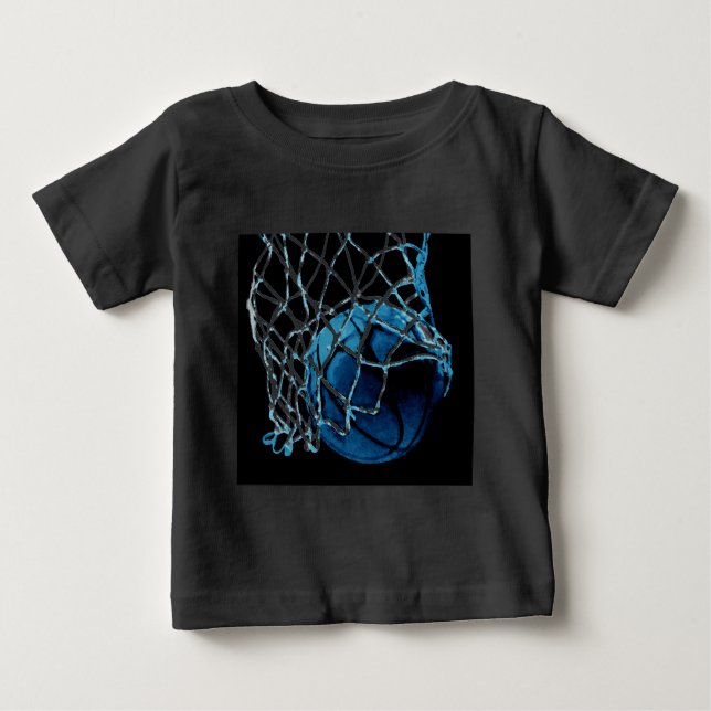 Blue Basketball Baby T-shirt (Vorderseite)
