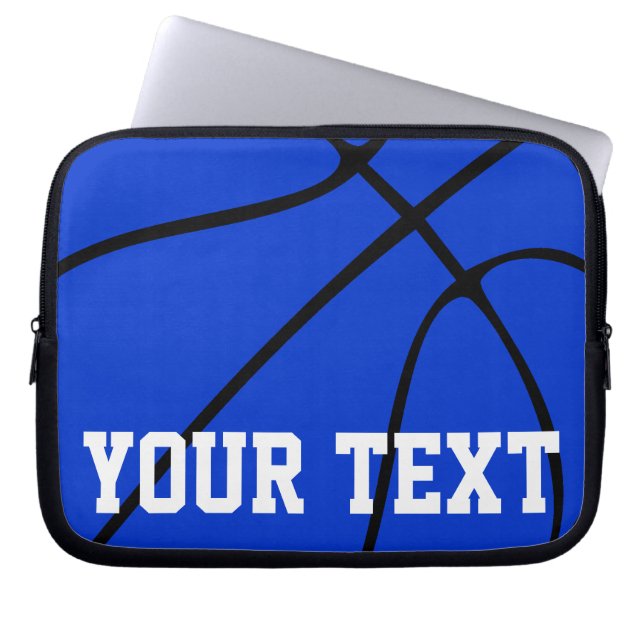 Blue Basketball Coach/Player Benutzerdefinierter T Laptopschutzhülle (Vorderseite)