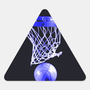 Blue Basketball Dreieckiger Aufkleber