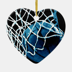 Blue Basketball Keramik Ornament