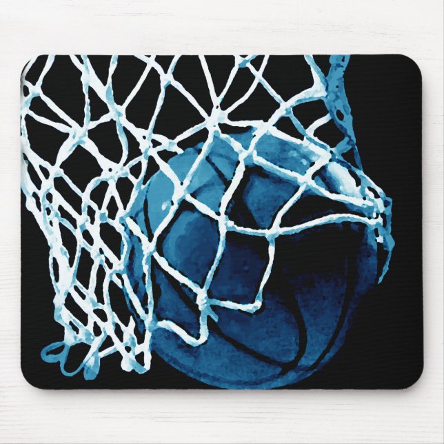 Blue Basketball Mousepad (Vorne)