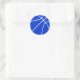 Blue Basketball Scrapbook oder Decorationsticker Runder Aufkleber (Tasche)