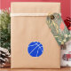 Blue Basketball Scrapbook oder Decorationsticker Runder Aufkleber (Holiday)