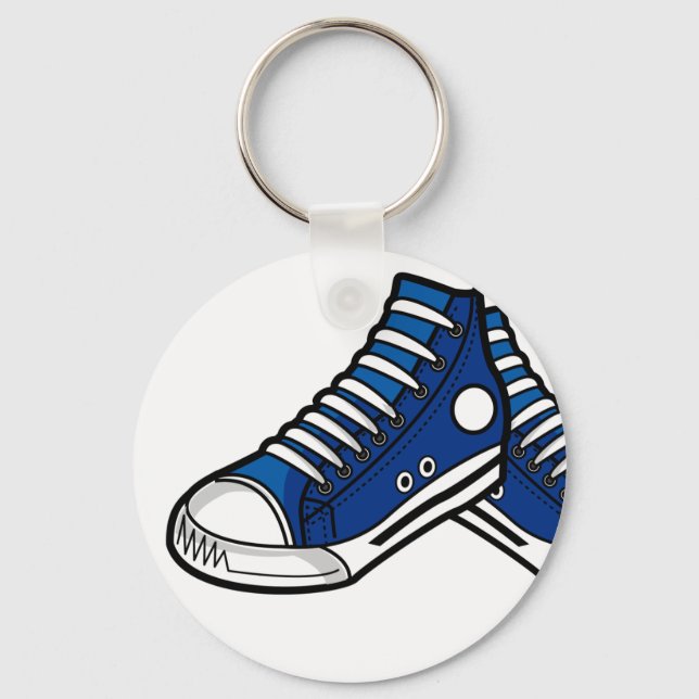 Blue Basketball Sneaker Schlüsselanhänger (Vorderseite)