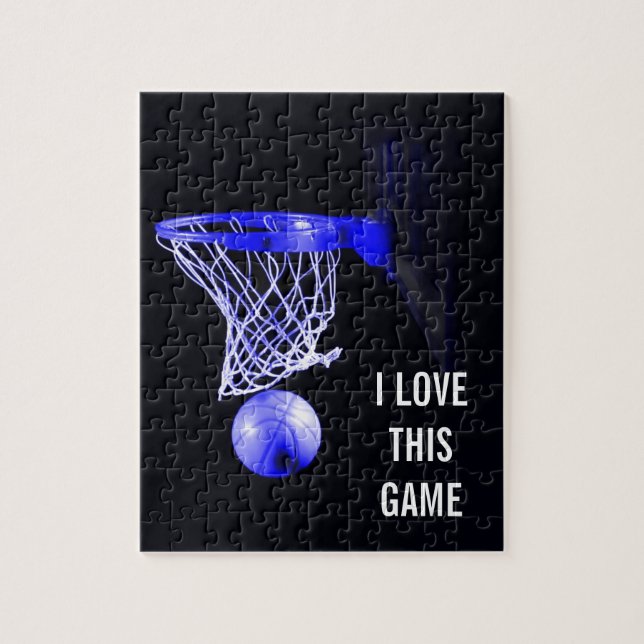 Blue Basketball - Sport Illustration Kunst (Vertikal)