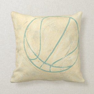 Blue Basketball von Chariklia Zarris Kissen