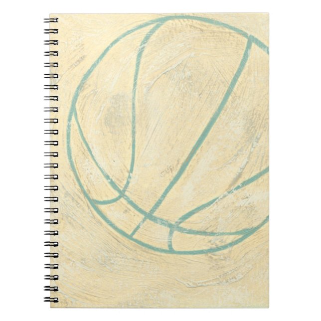 Blue Basketball von Chariklia Zarris Notizblock (Vorderseite)