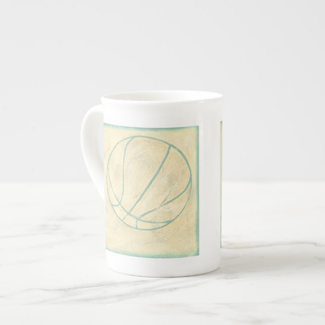 Blue Basketball von Chariklia Zarris Prozellantasse (Vorderseite Links)