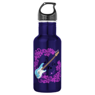 Blue Bass Gitarre Lila Swirl Blue Water Flasche Trinkflasche