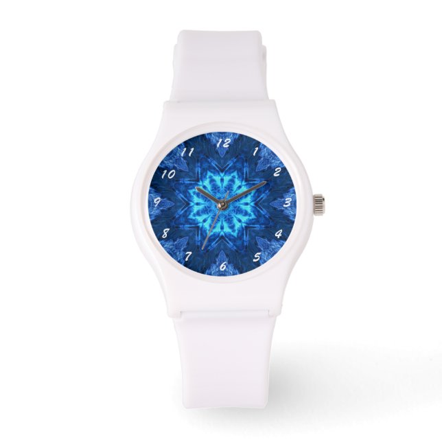 Blue Batik Armbanduhr (Vorderseite)