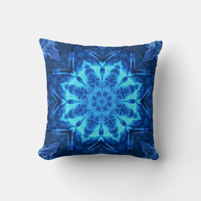 Blue Batik Kissen (Vorderseite)