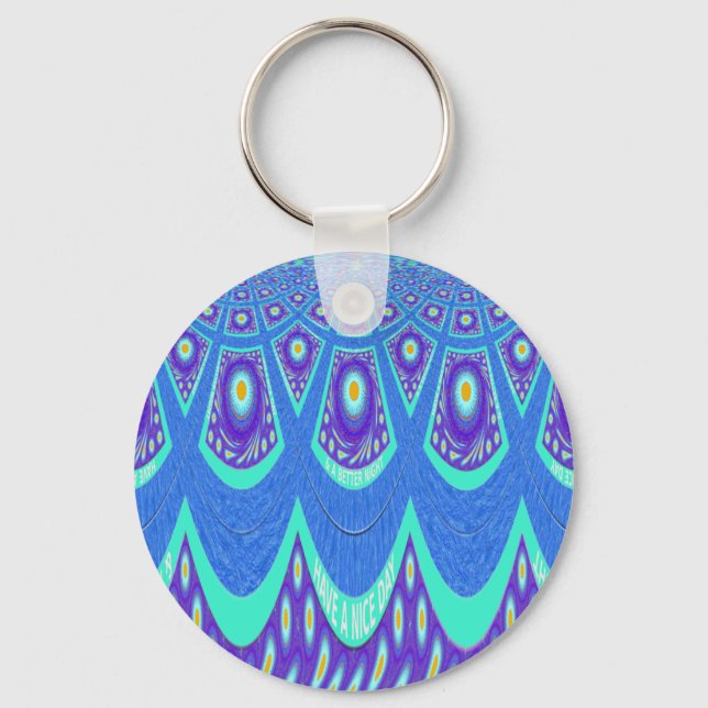 Blue Batik Schlüsselanhänger (Vorderseite)