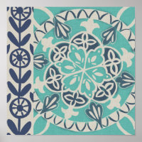 Blue Batik Tile I