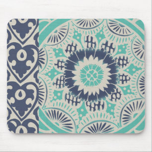 Blue Batik Tile III Mousepad