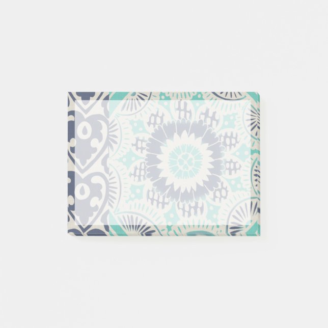 Blue Batik Tile III Post-it Klebezettel (Vorderseite)