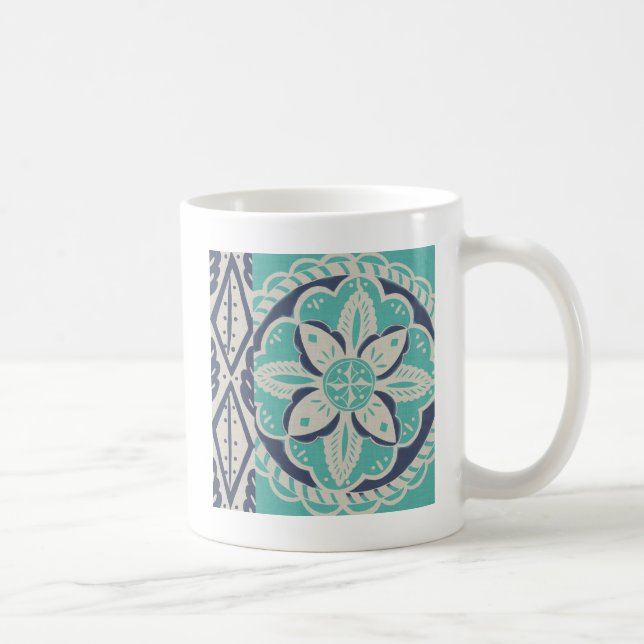 Blue Batik Tile IV Kaffeetasse (Rechts)