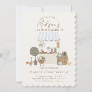 Blue Bauern Market Farm Frische Einladung zum Gebu