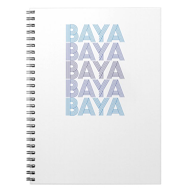 Blue Baya Notebook Notizblock (Vorderseite)