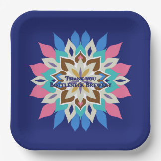 Blue Bayou 9 Zoll quadratische Papierplatten Pappteller