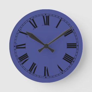 Blue Bayou Solid Color Runde Wanduhr