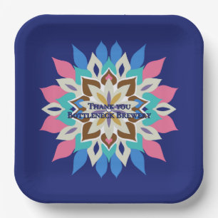 Blue Bayou Square Papierplatten Pappteller