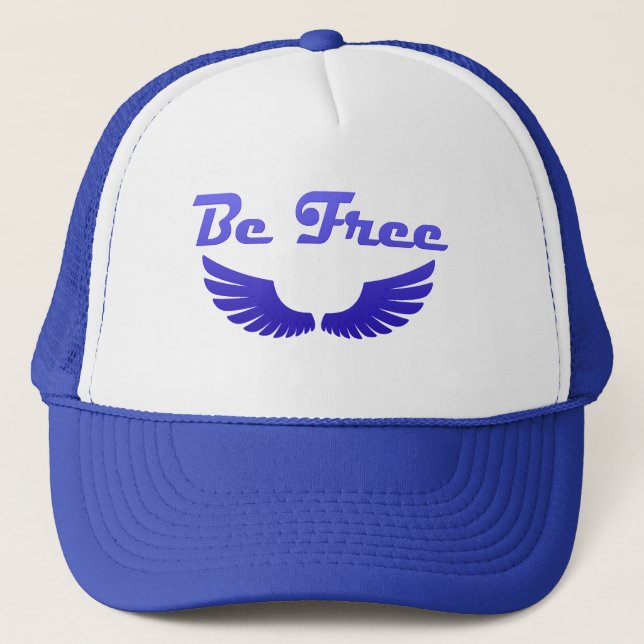 Blue Be Free Hat Truckerkappe (Vorderseite)