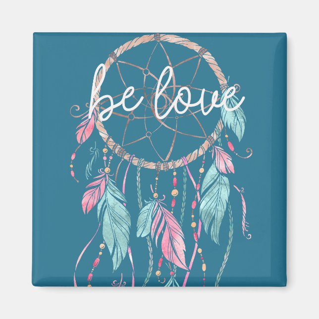 Blue Be Liebe Dream Catcher Magnet (Vorne)