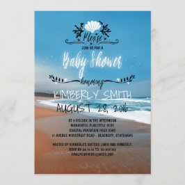 Blue Beach Baby Dusche Einladung