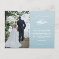 Blue Beach Foto Wedding Vielen Dank