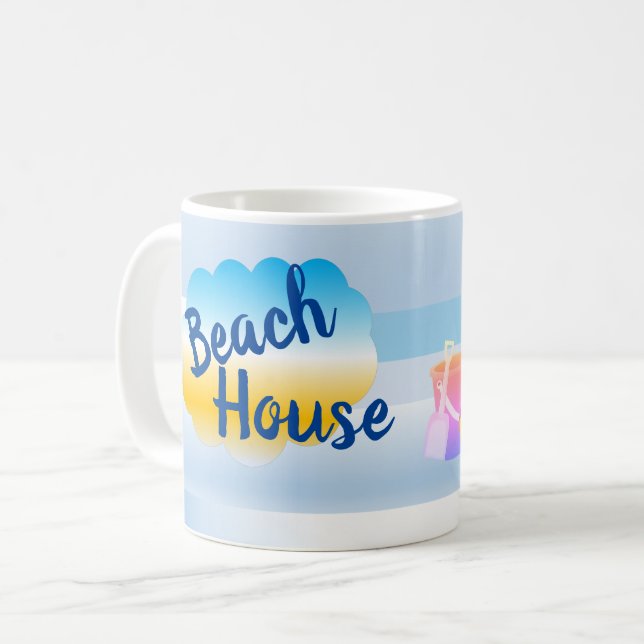 Blue Beach House Tasse (Vorderseite Links)