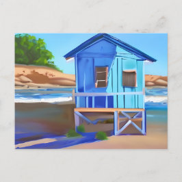 Blue Beach House und Ocean | BEHALTEND TOUCH Postkarte