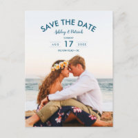 Blue Beach Ocean Seaside Save the Date