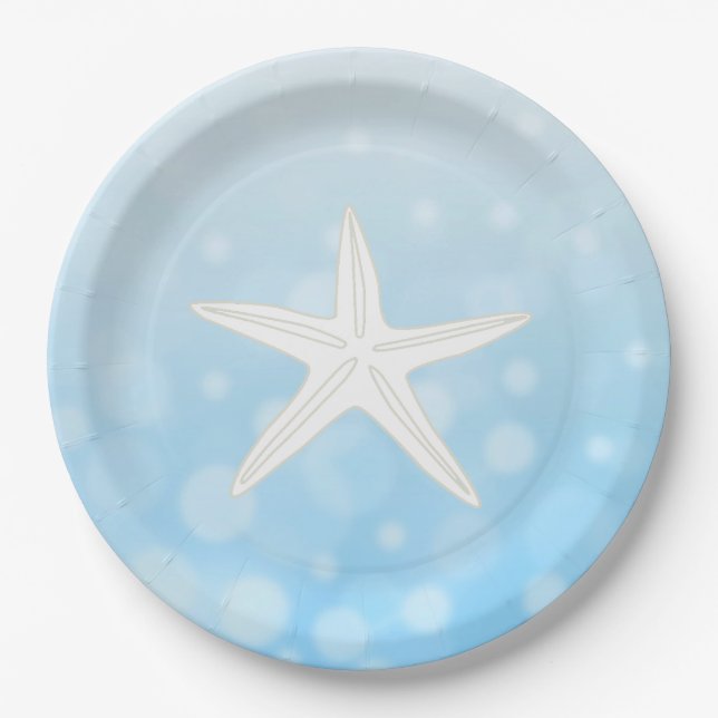 Blue Beach Themed Starfish Teller (Vorderseite)